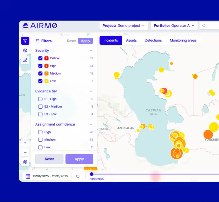 Airmo dashboard preview