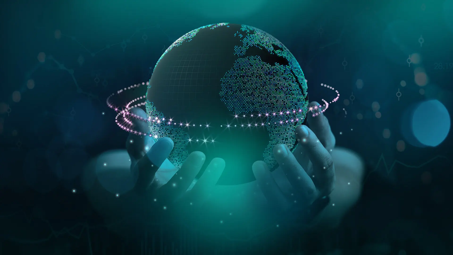 Earth globe graphic
