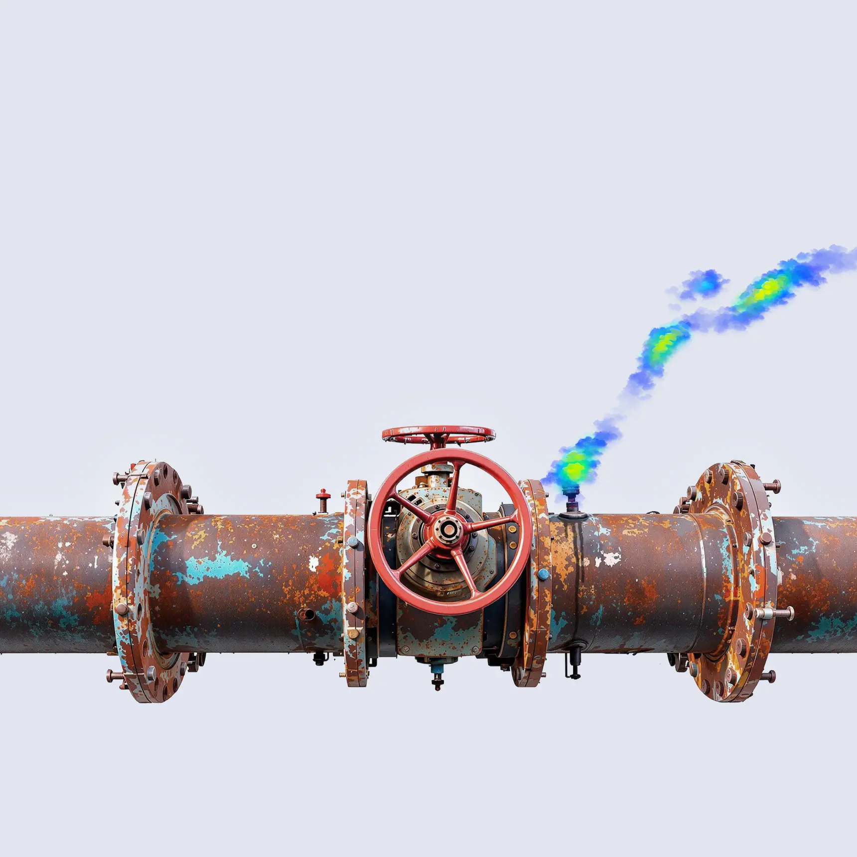 Pipe with methane emissions