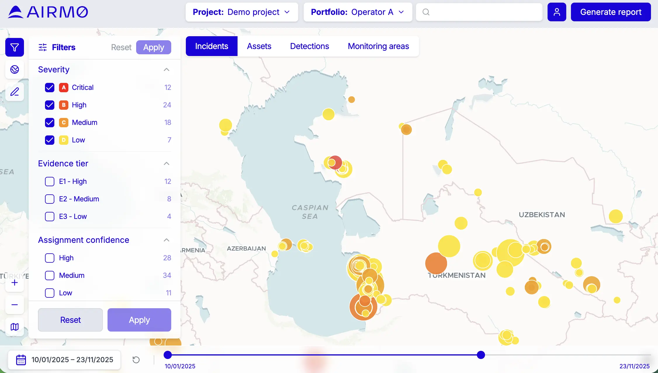 Airmo dashboard preview