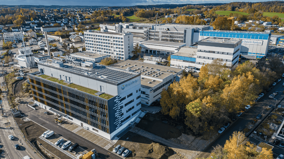 Innovationszentrum Pfaffenhofen (Daiichi Sankyo) aus der Vogelperspektive