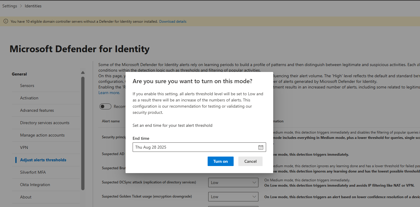 user settings