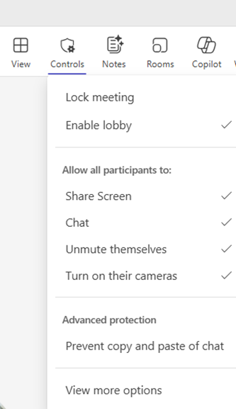 user settings