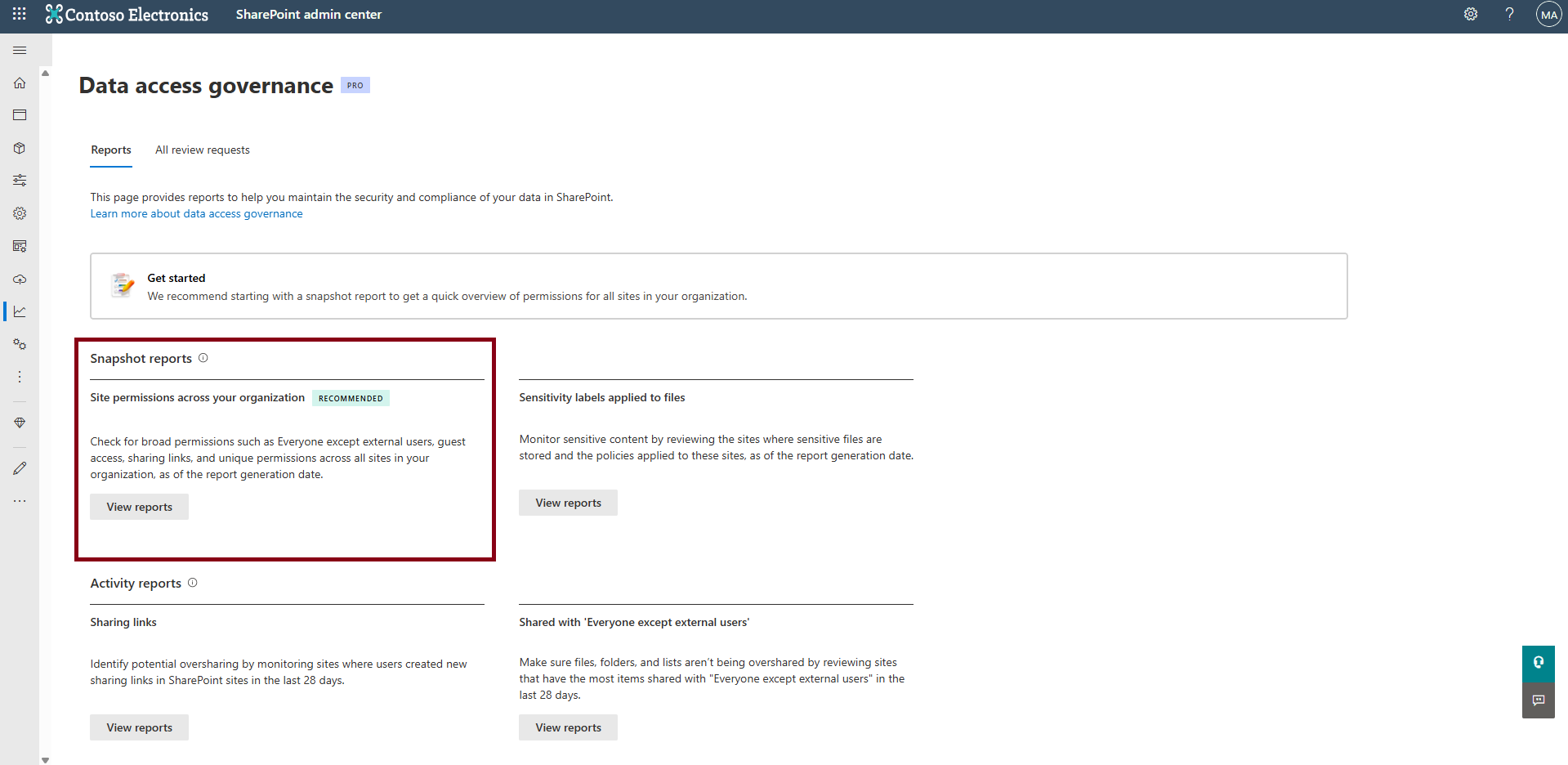 user settings