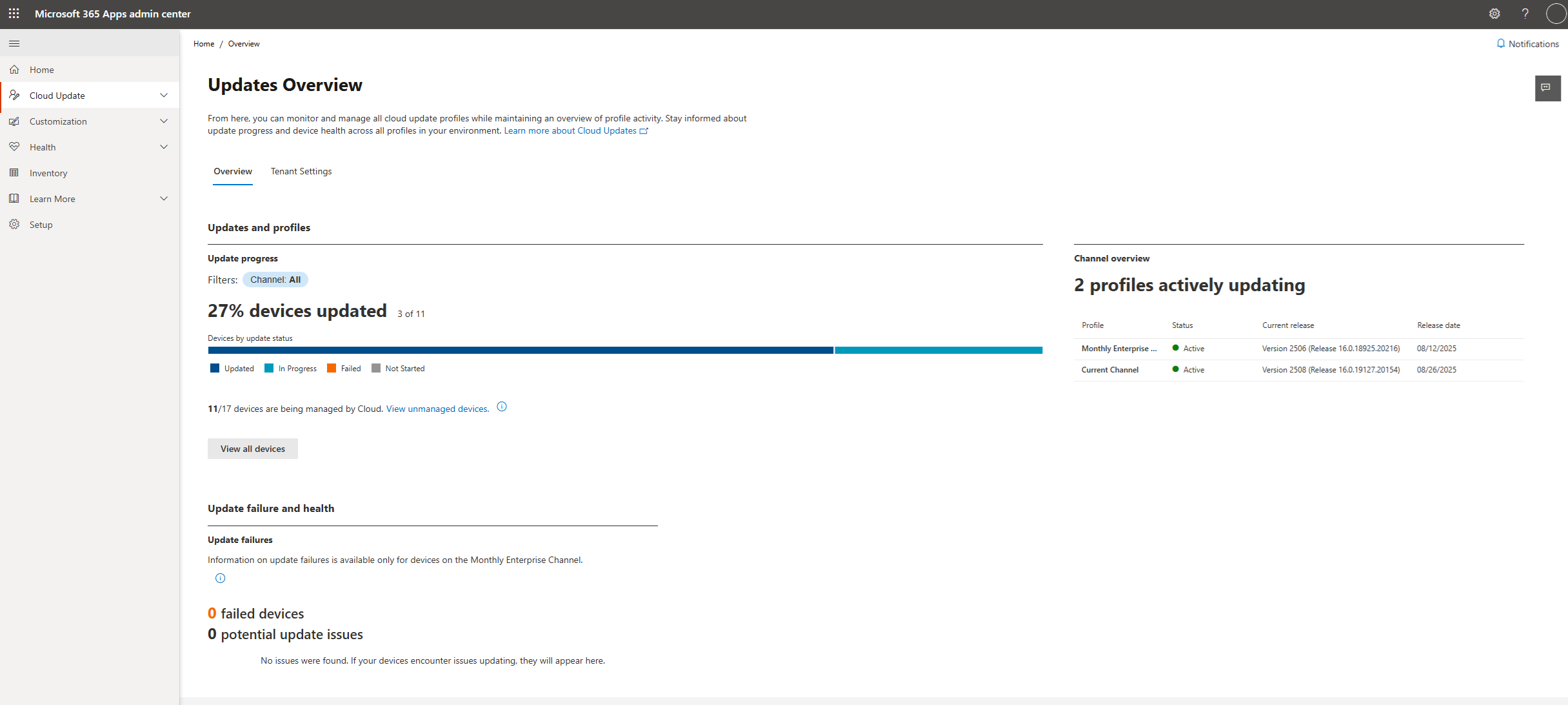 admin settings
