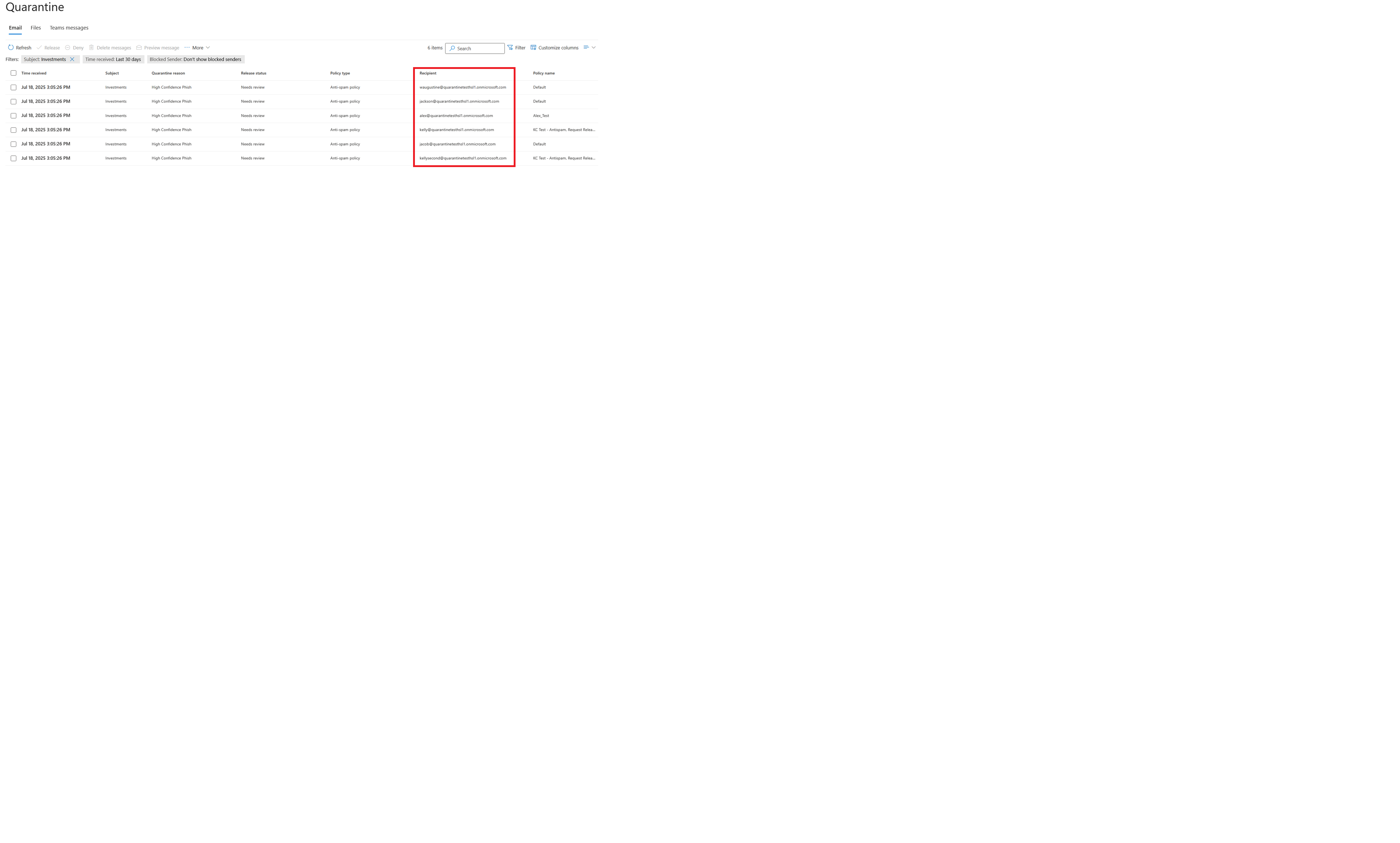 user settings