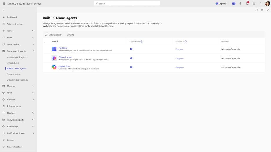 Screenshot der neuen Admin-Oberfläche