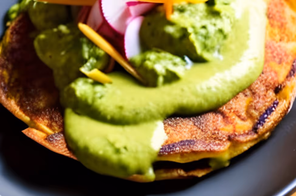 R9 Les pancakes à la carotte, sauce avocat