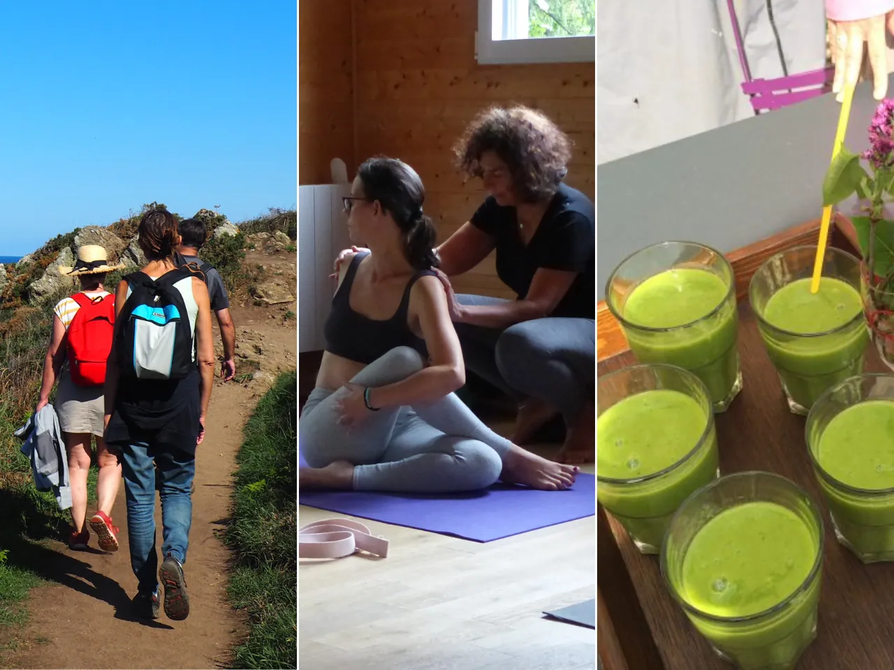 Jeûne & Randonnée (6 jours) et Jeûne & Yoga (5 jours) et Détox Pilates et Jus (3 jours)