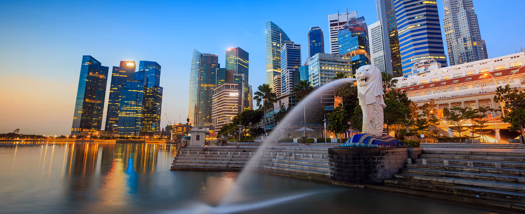 Singapore skyline and harbor