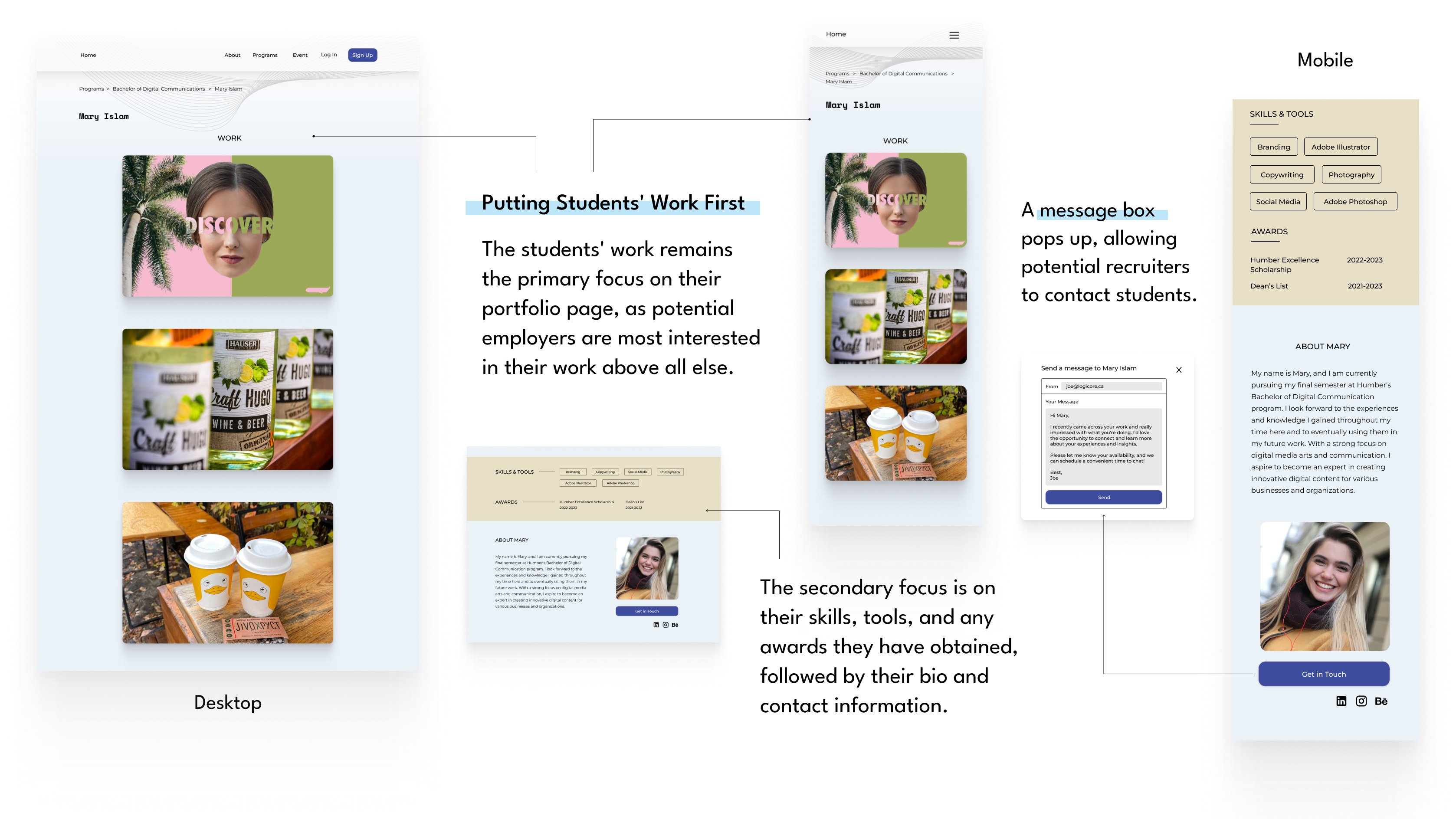 Humber Current's Revamped Portfolio Page