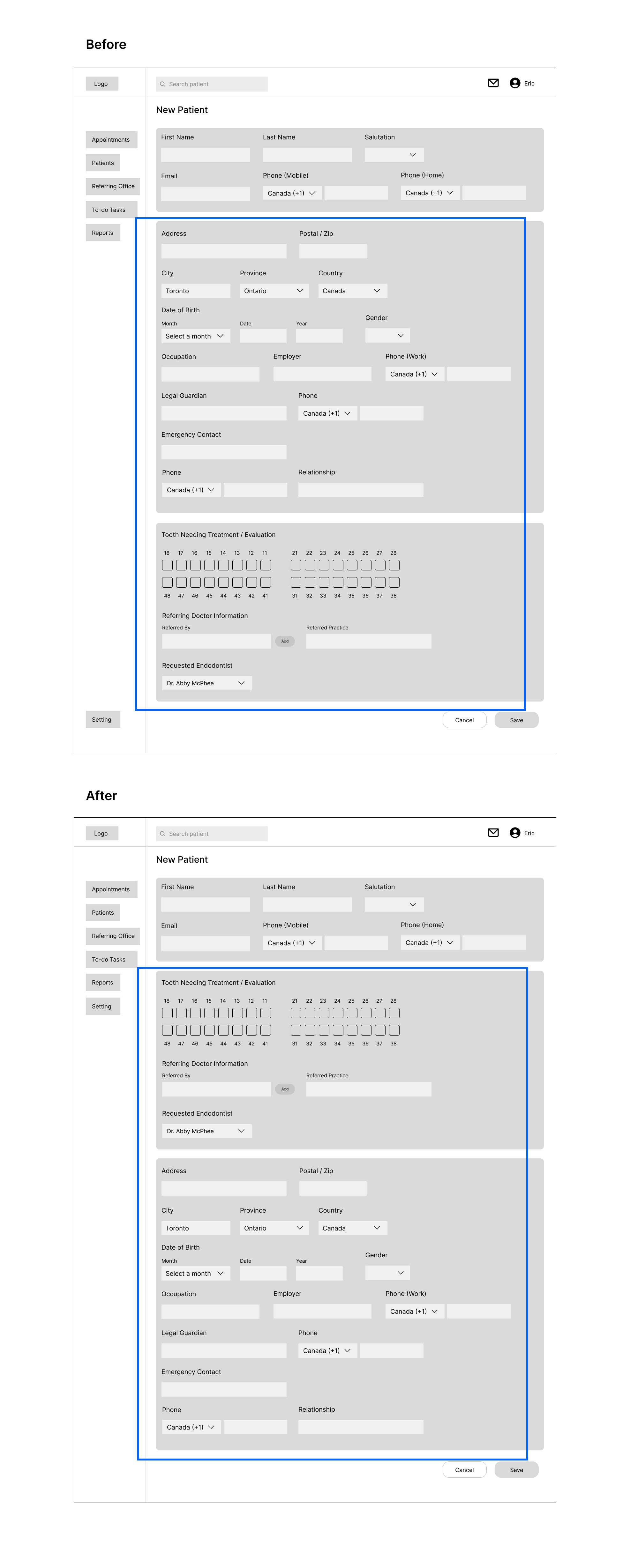 User testing report for task 2