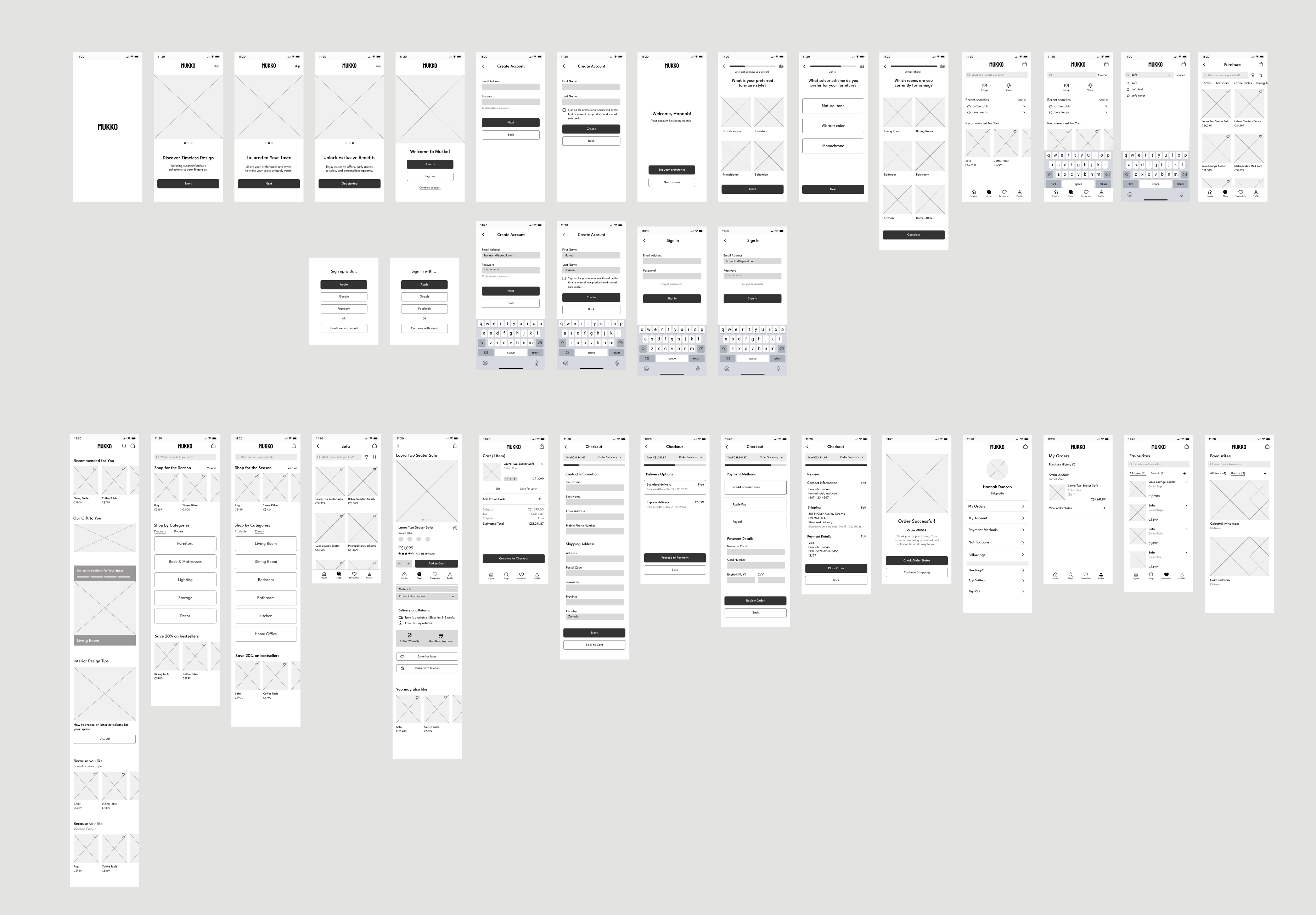 Mid-fidelity prototype of Mukko