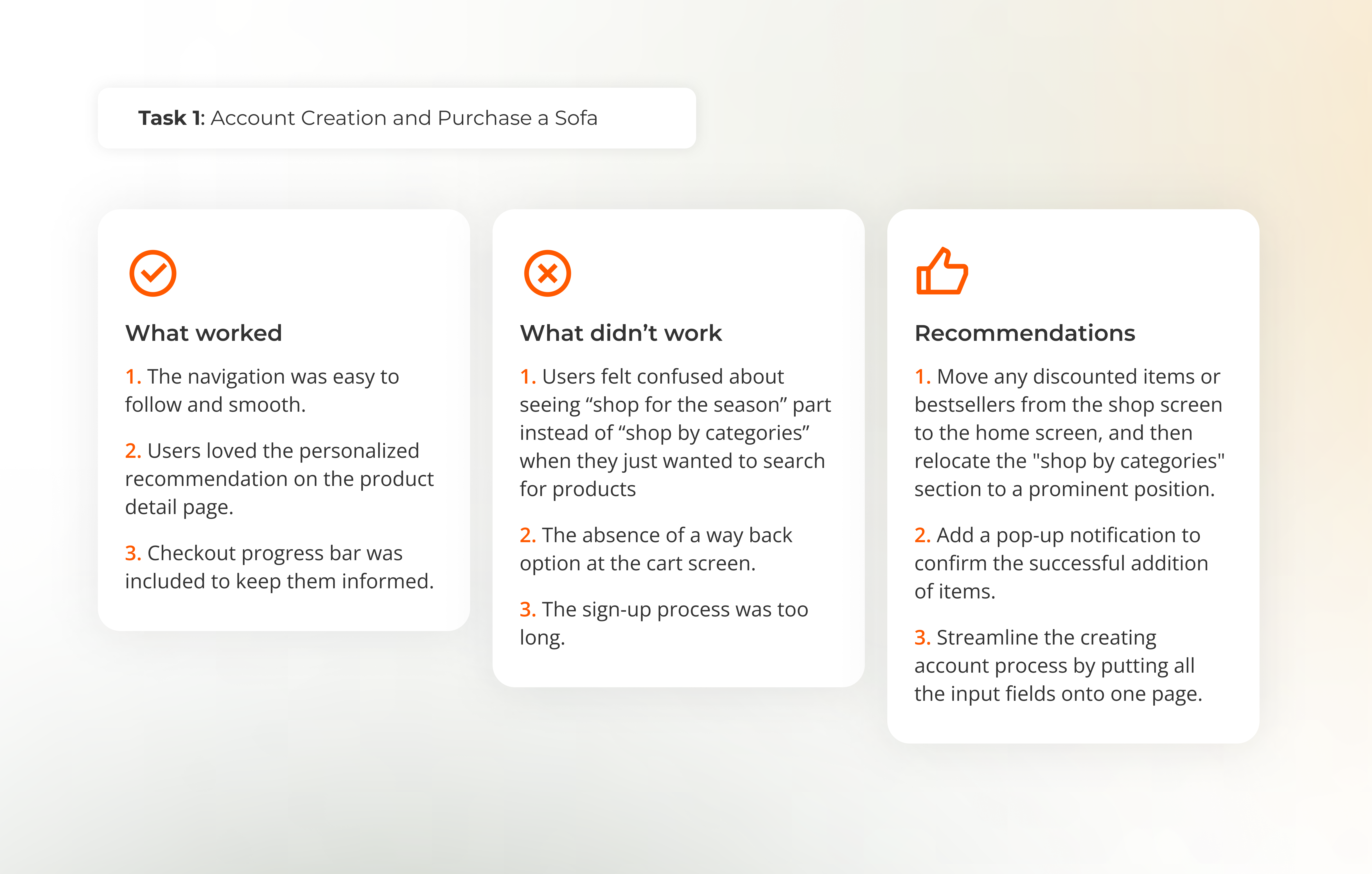 Mukko's User testing report for task 1
