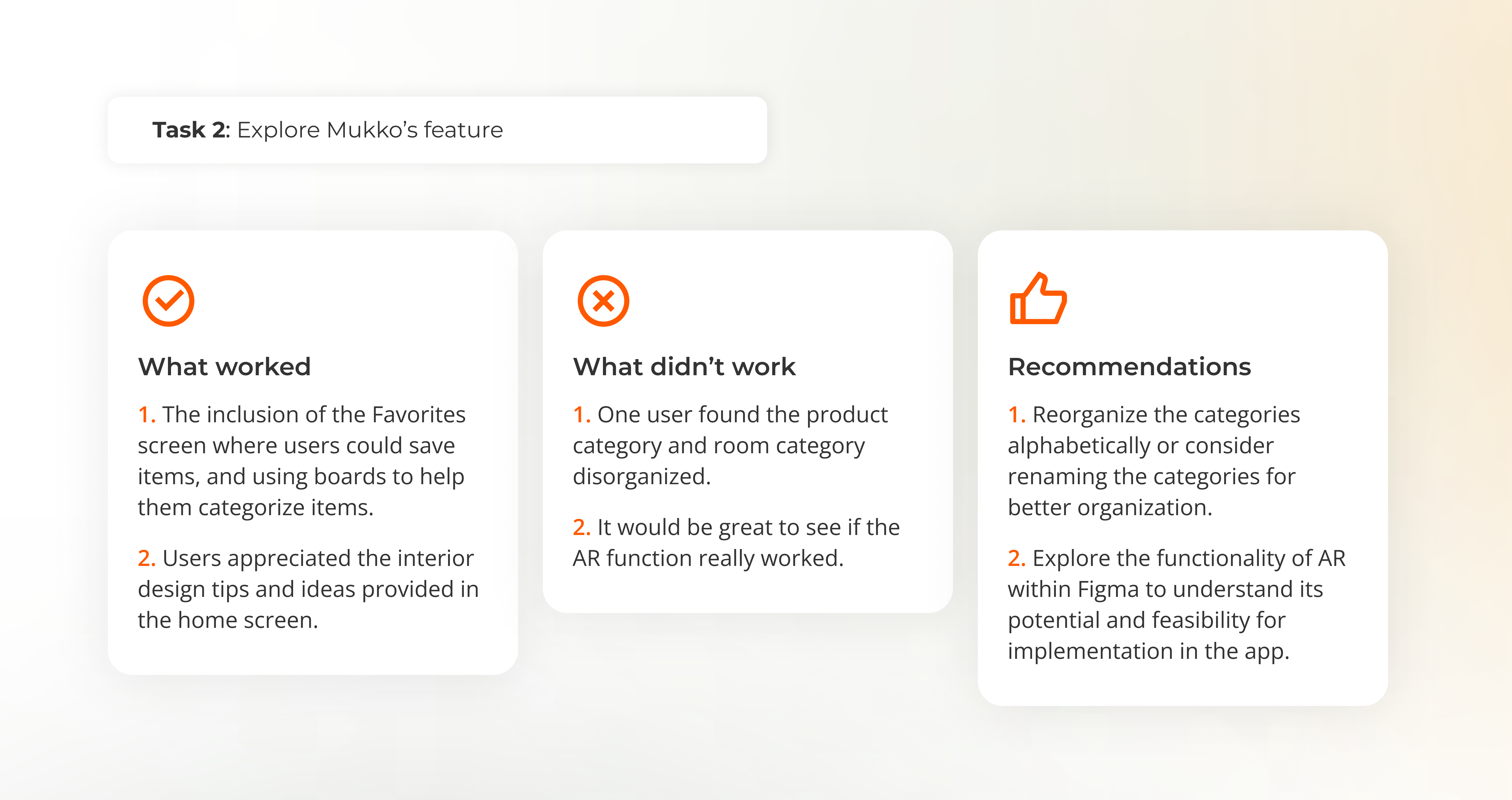 Mukko's User testing report for task 2