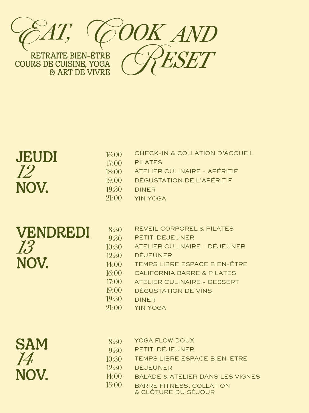 Retraite yoga & cuisine en Bourgogne 