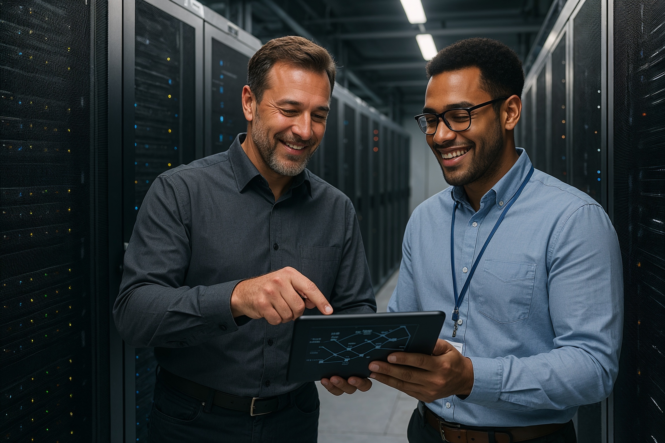 student testimonial network security career path mentor guiding trainee in data center