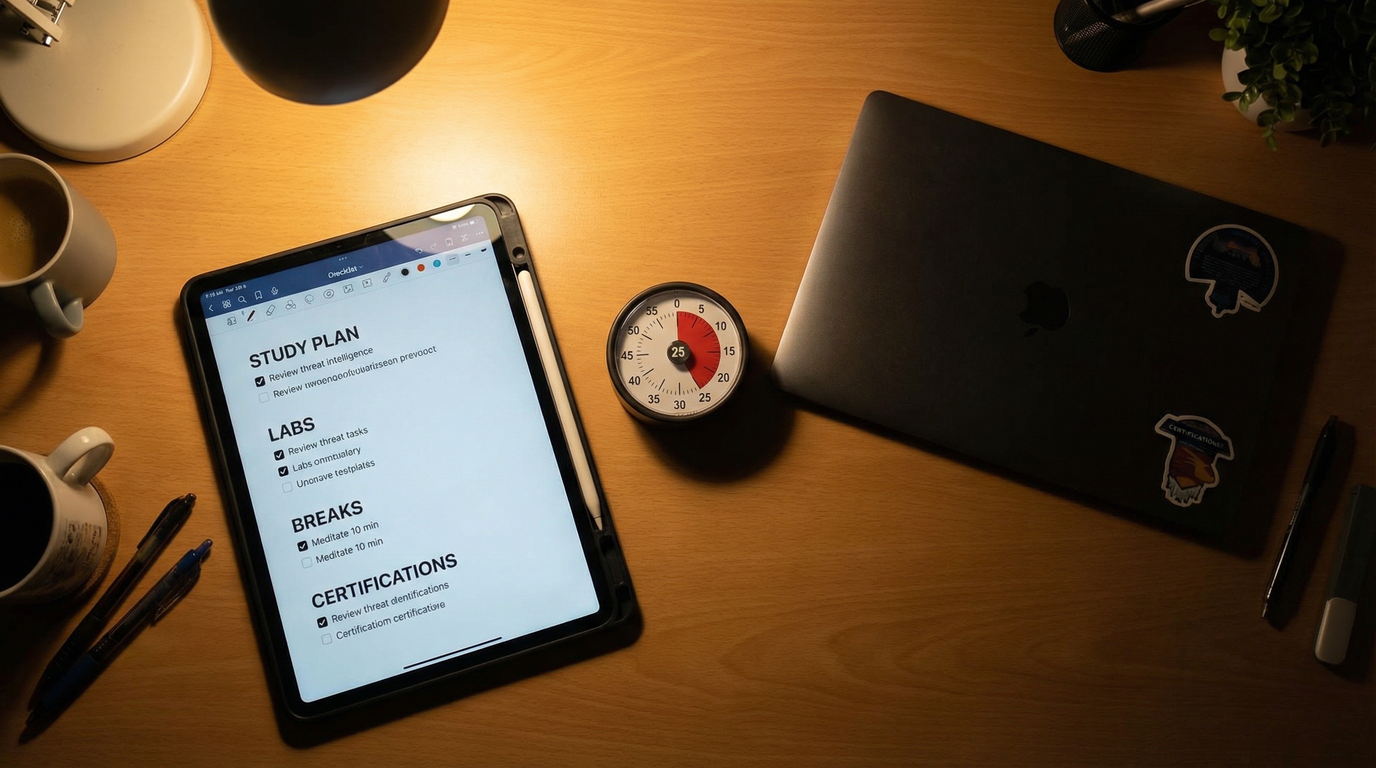 cybersecurity-productivity-checklist-and-study-plan-board