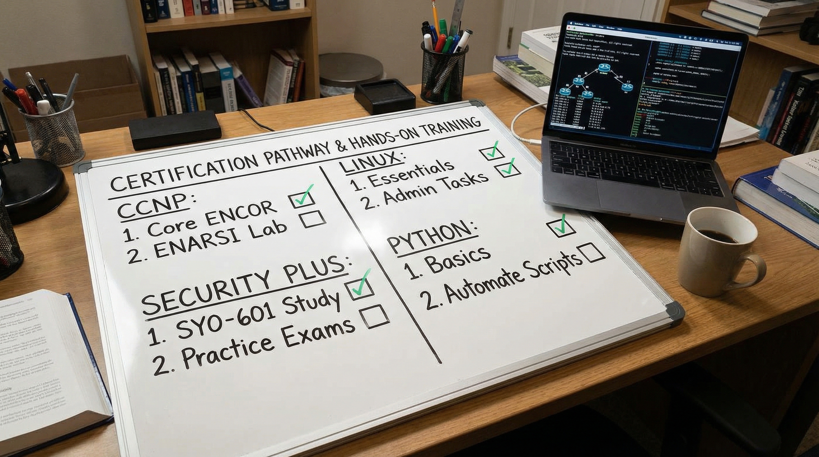 advanced-certification-checklist-network-engineer-study-plan-board