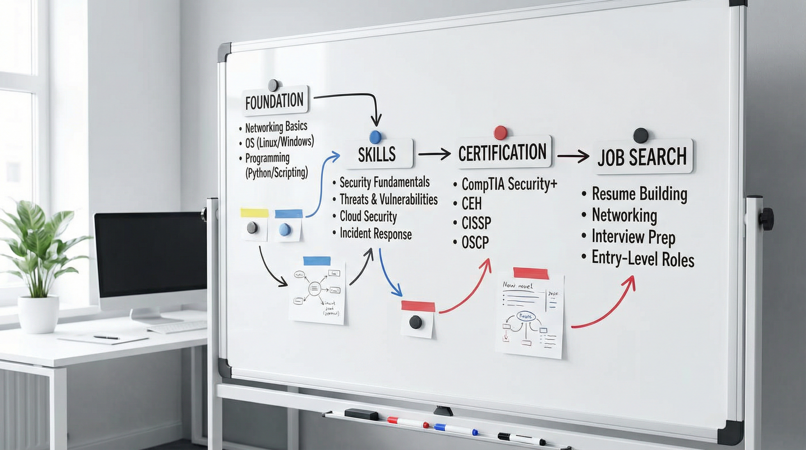 cybersecurity-career-roadmap-board-steps