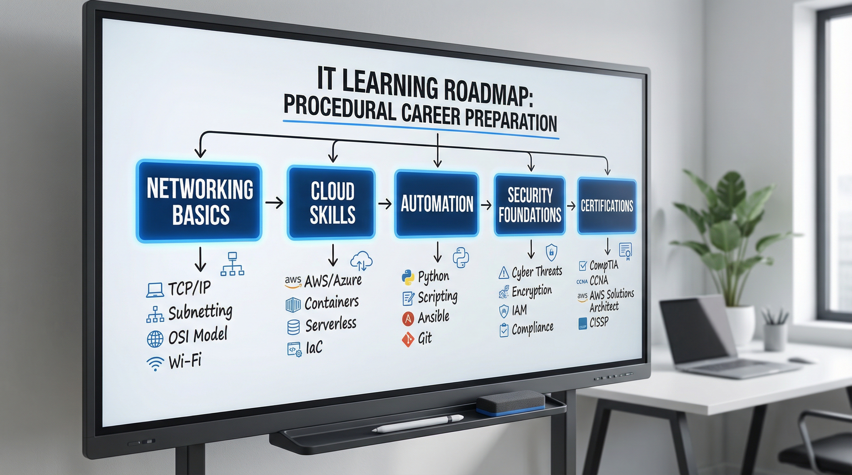 it-career-roadmap-digital-whiteboard