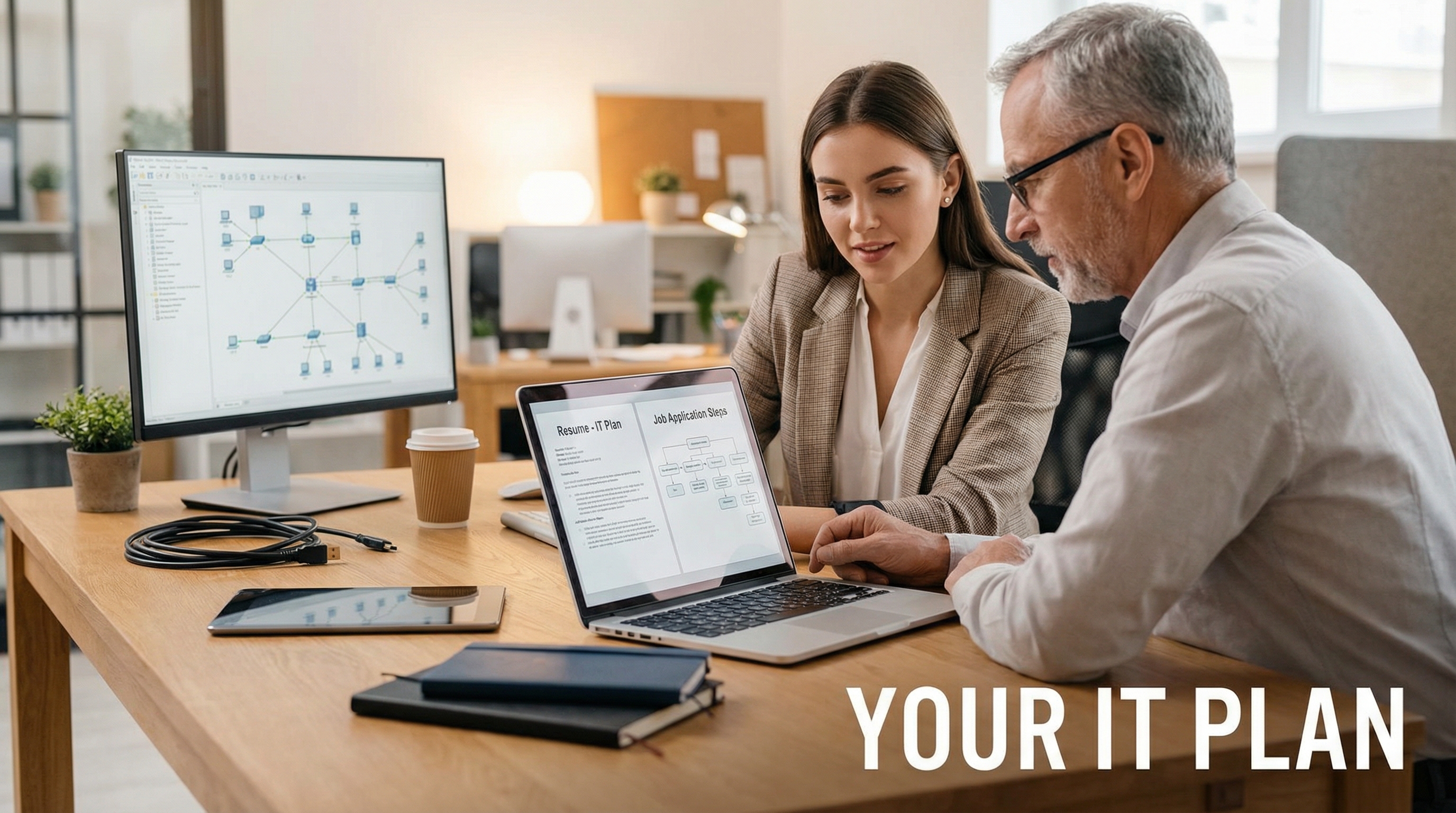 mentor-and-student-reviewing-it-job-preparation-steps