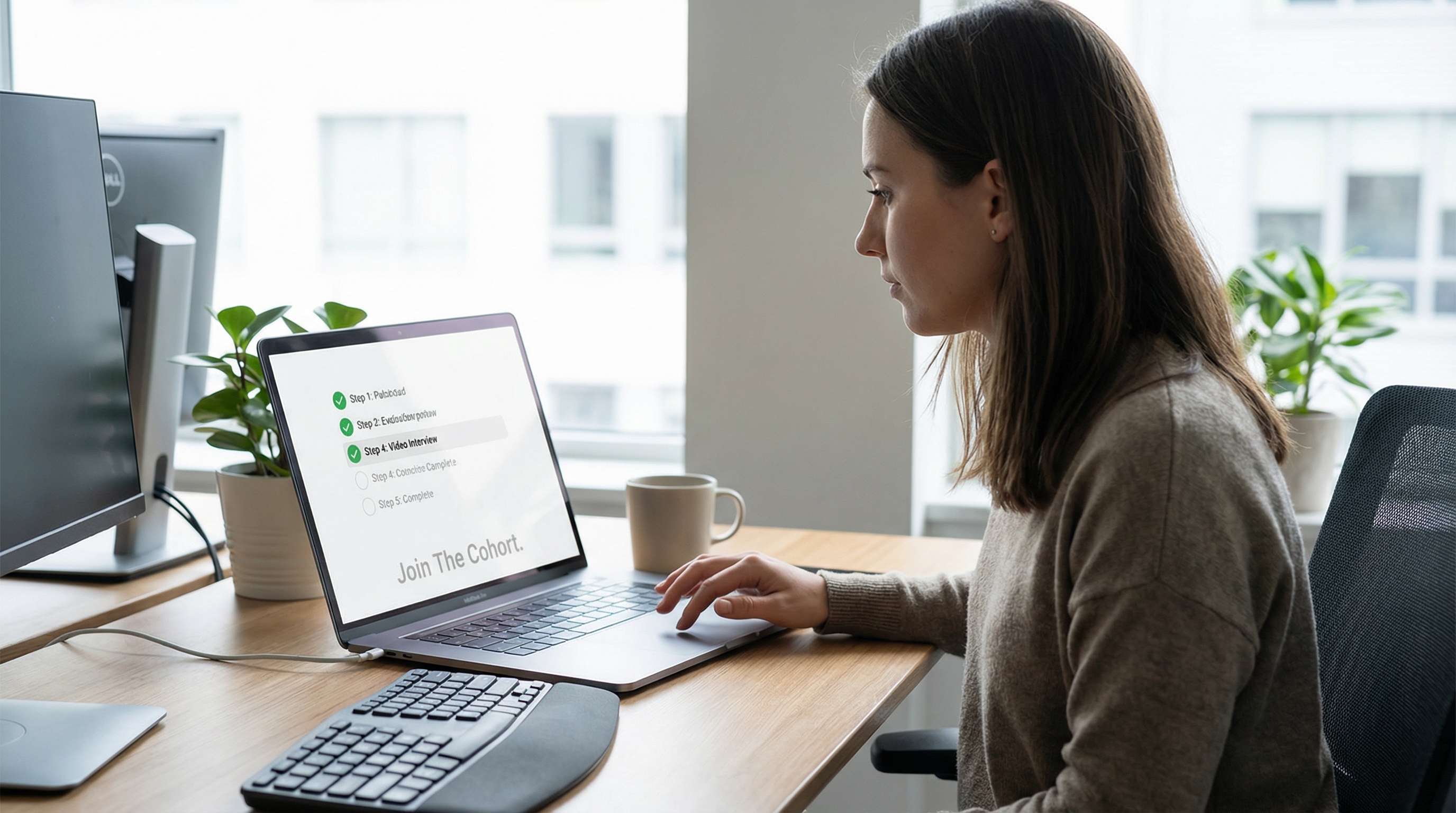 person-reviewing-online-application-checklist-on-laptop
