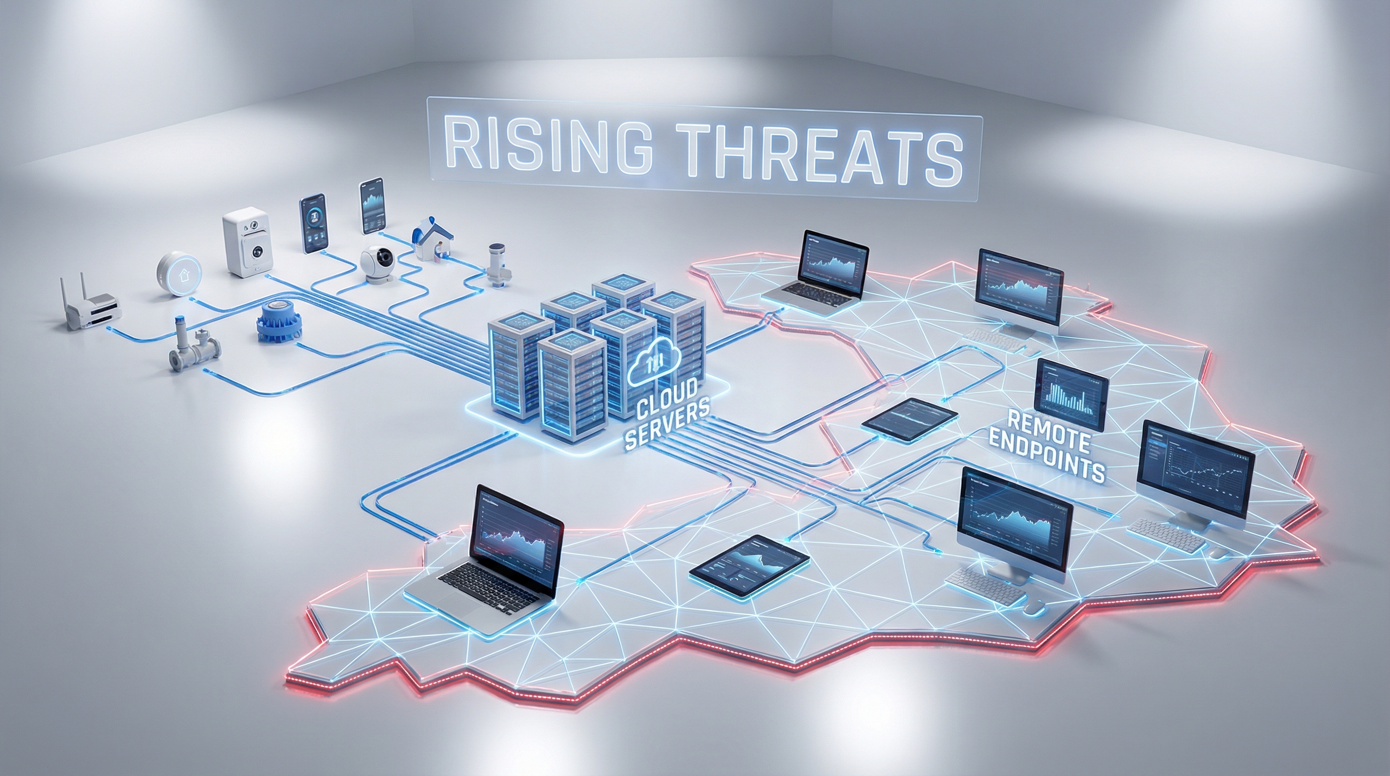 network-of-iot-and-cloud-devices-showing-expanded-cyber-attack-surface
