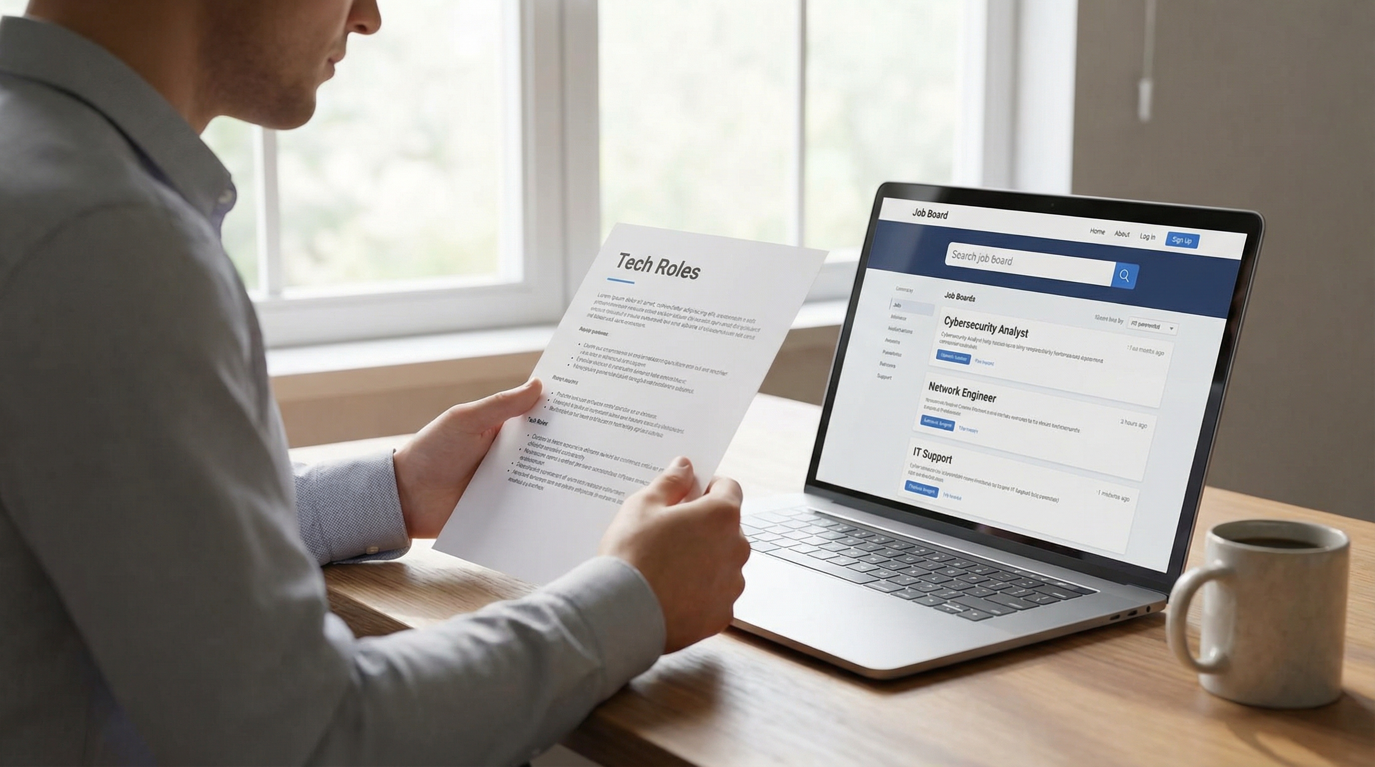 person-reviewing-entry-level-tech-roles-list