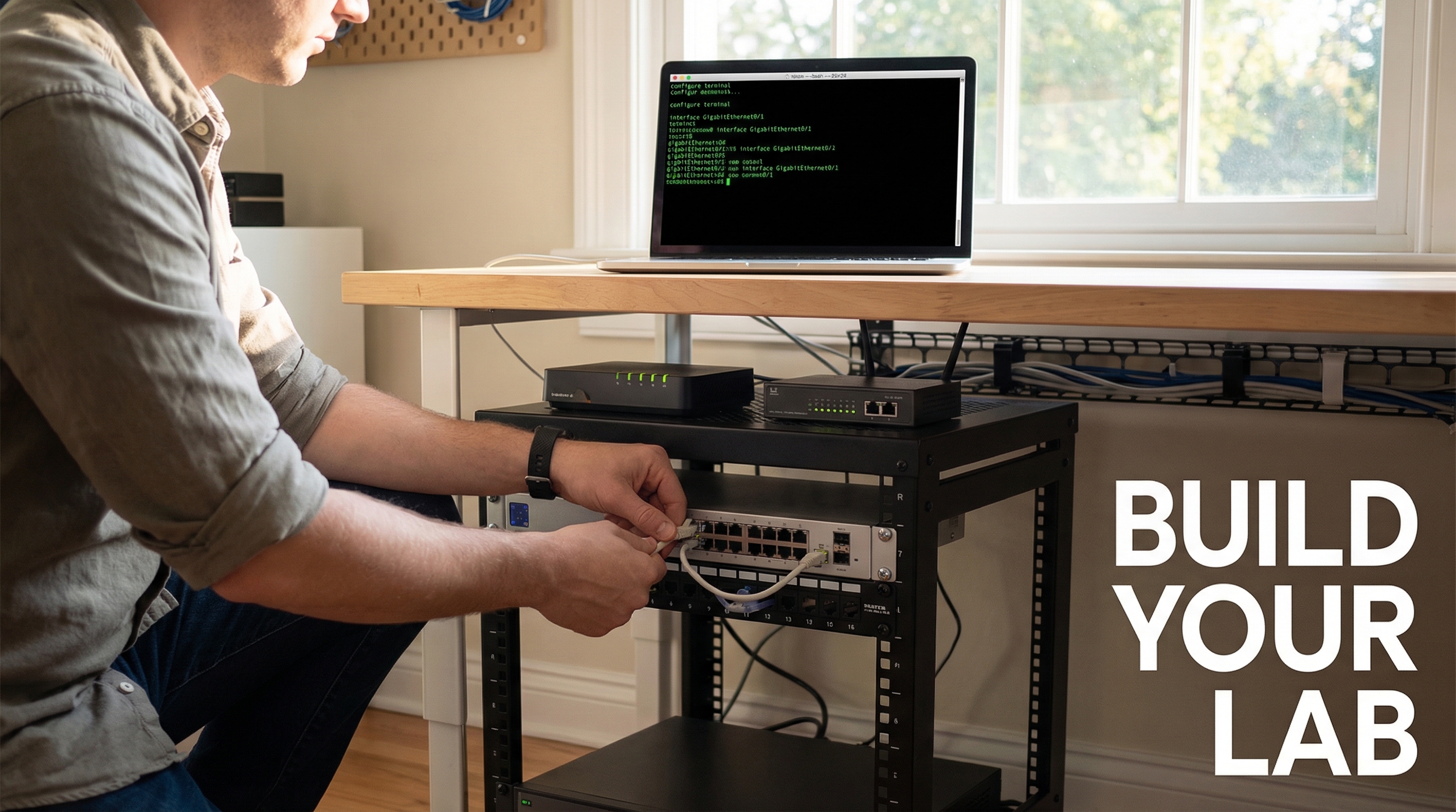hands-on-home-lab-with-network-gear-and-laptop