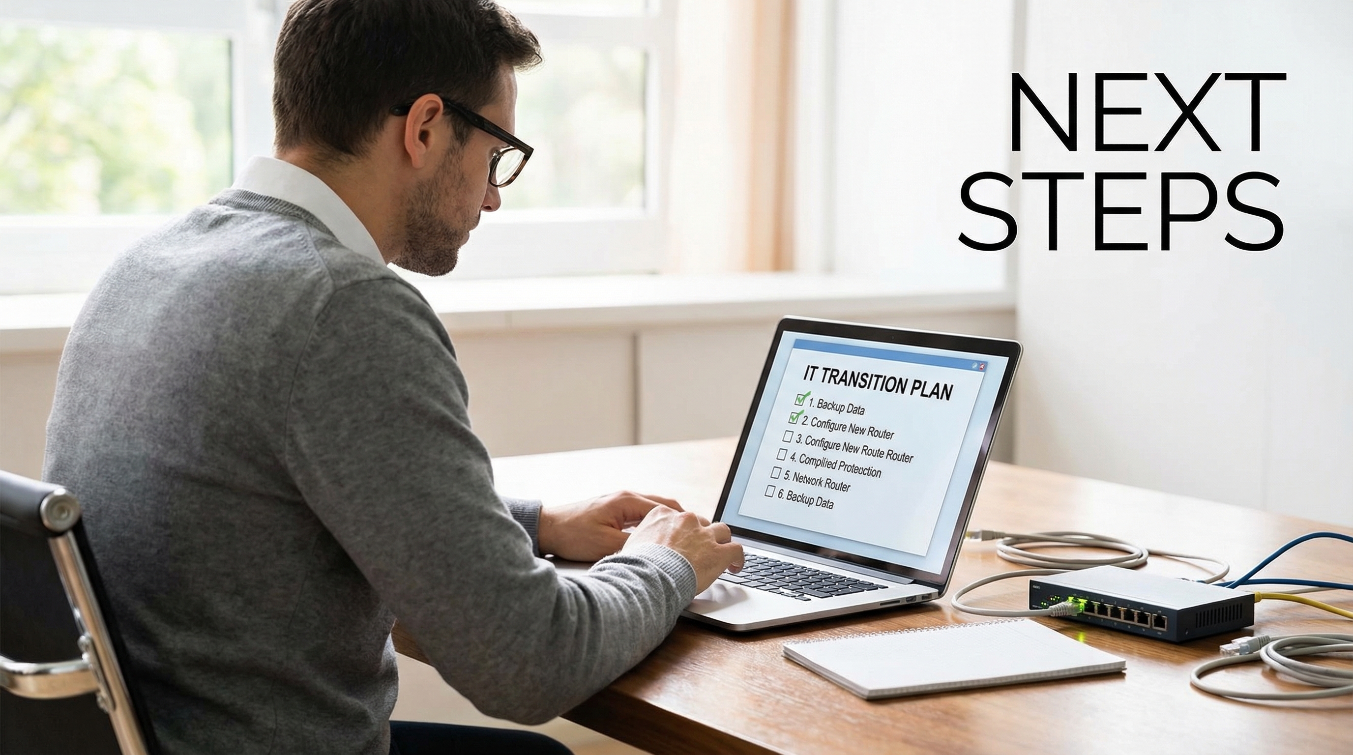 it-student-reviewing-step-by-step-training-checklist