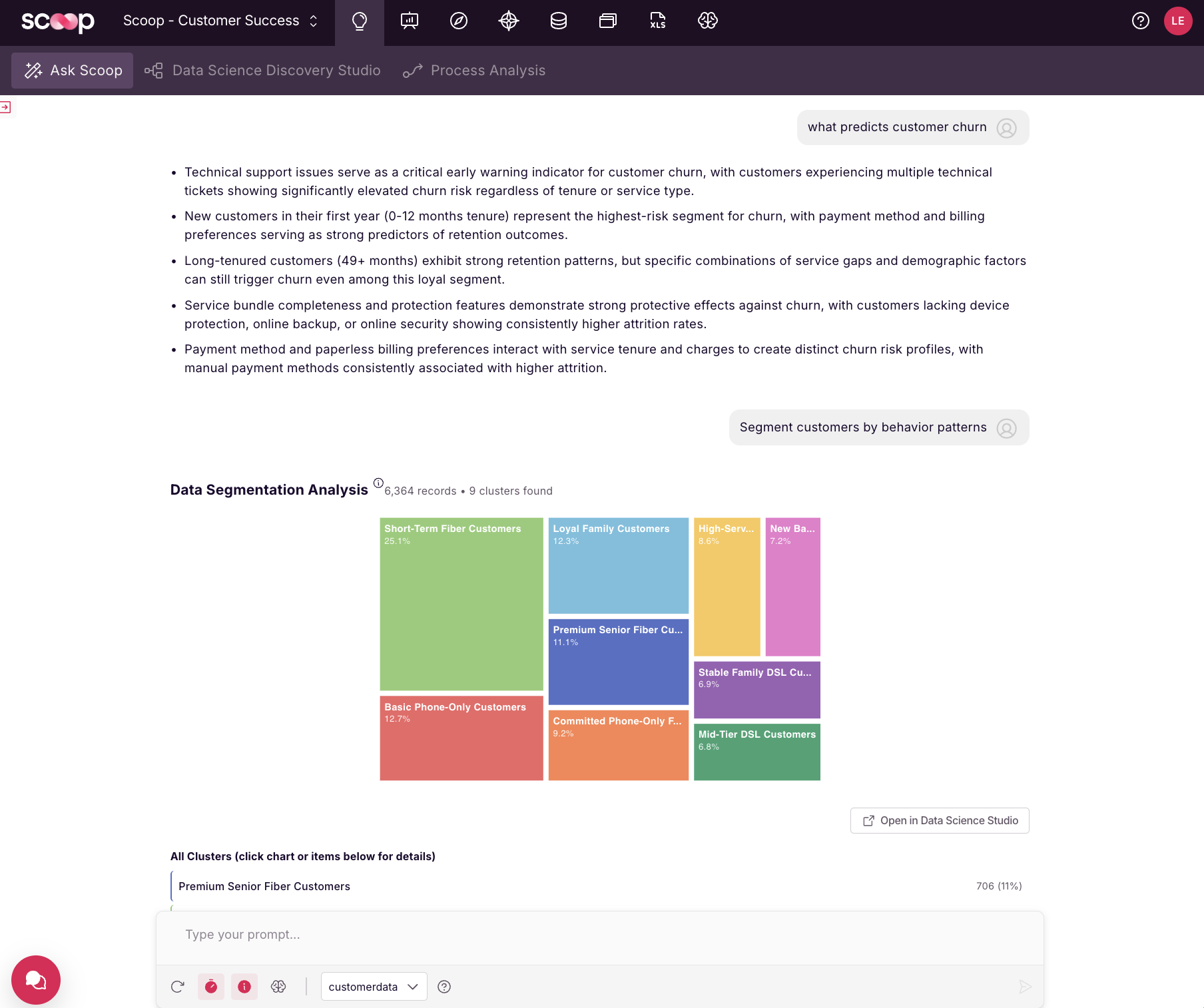 Scoop Self-Serve interface