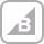 Icon of a tilted square with rounded corners containing a white letter B on a gray background.