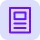 Icon of a document with text lines on a purple rounded square background.