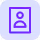 Icon of a person inside a rounded square with a light purple background.