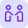Two stylized purple human figures facing each other with a toolbox icon below them on a light purple background.