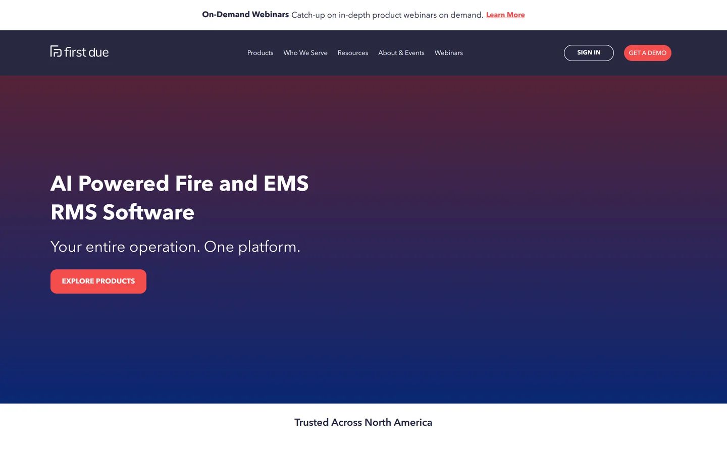 First Due homepage - fire and EMS records management software with a health and wellness module