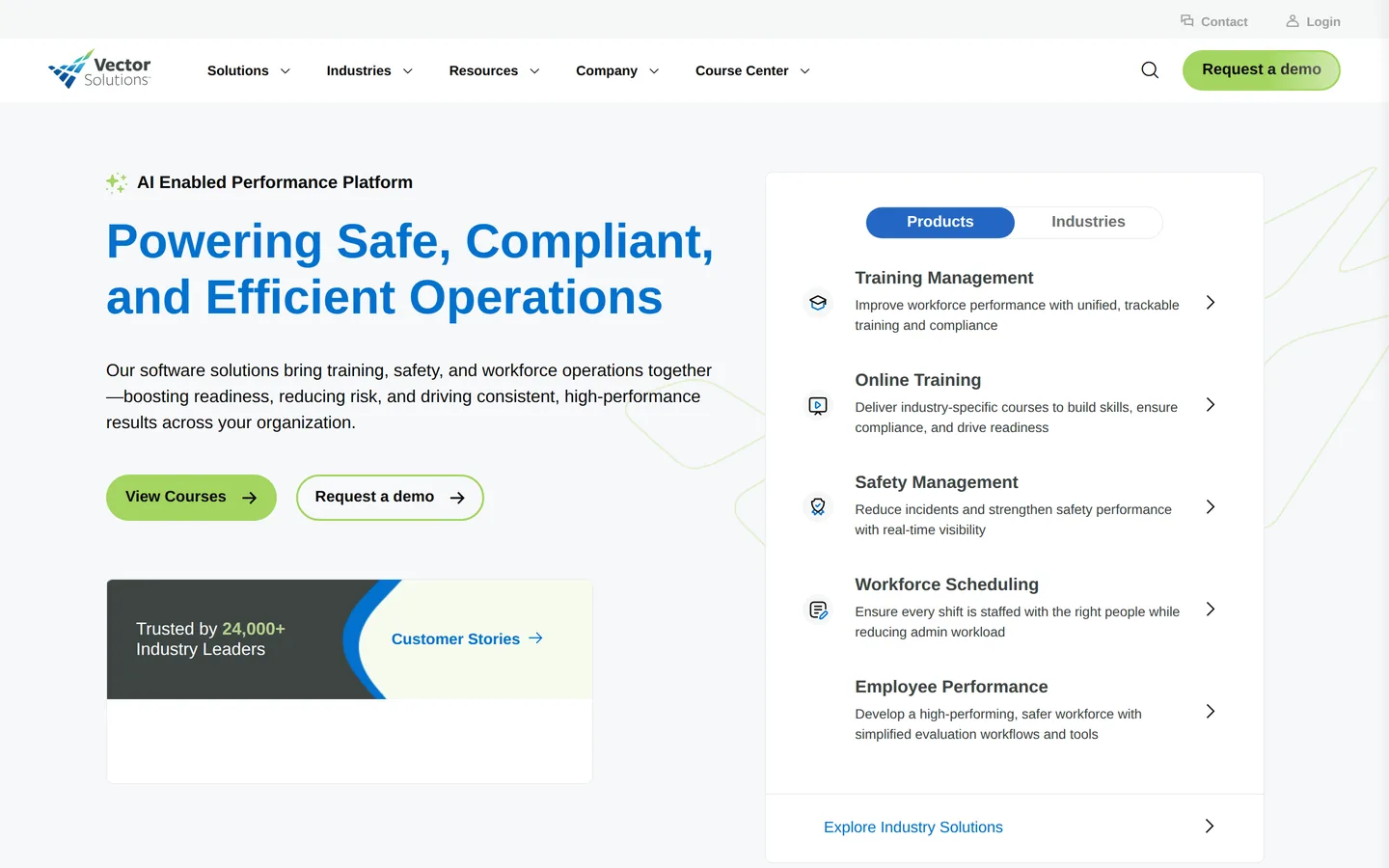 Vector Solutions homepage - Guardian Tracking early intervention and exposure tracking for fire and EMS