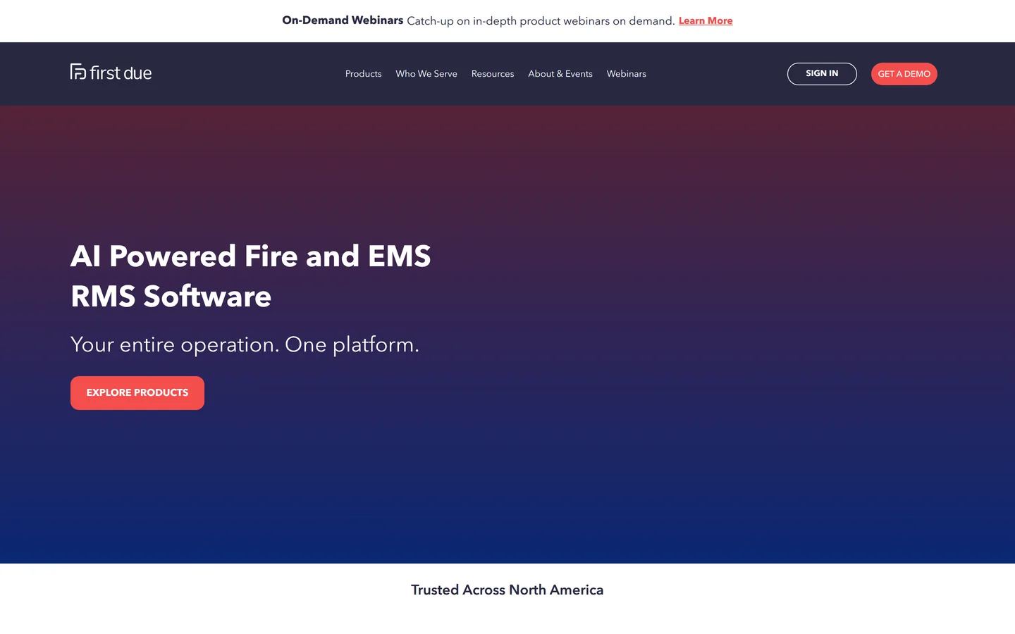 First Due homepage - fire department accreditation and ISO rating software
