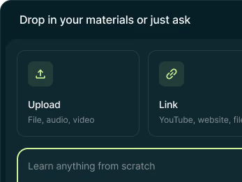 Graspr AI upload interface for importing study materials and web links