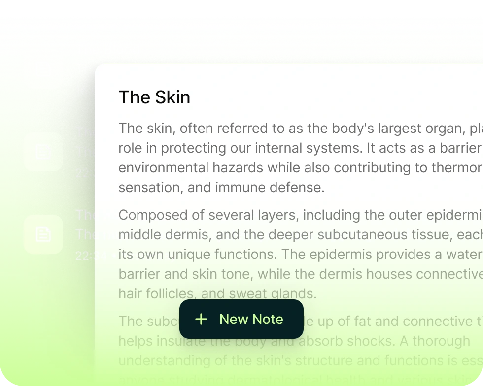 Graspr AI Notion-style note editor showing document annotations and AI tools