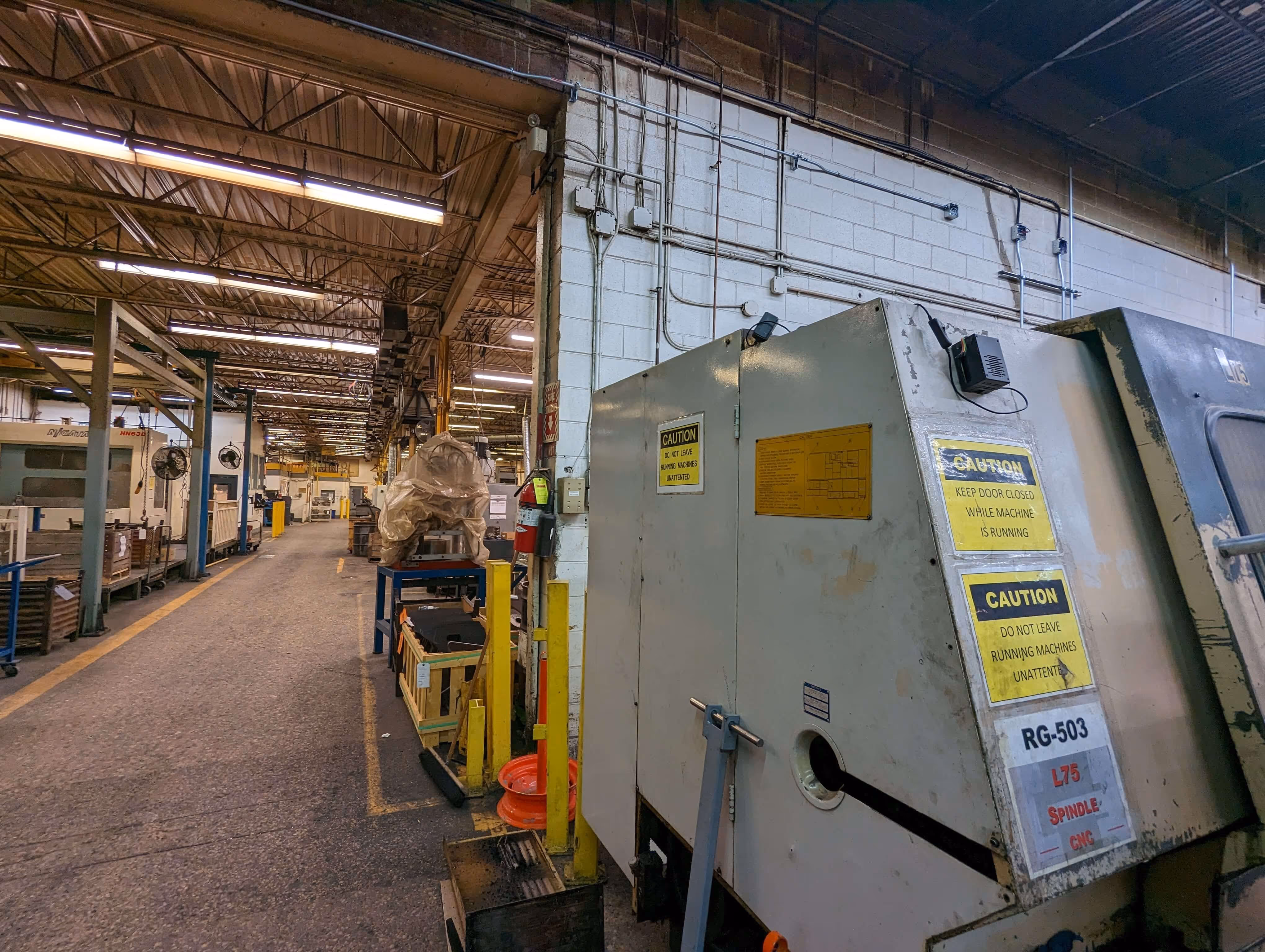 Picture of a CTD machine with a SensPro IOT™ box on it