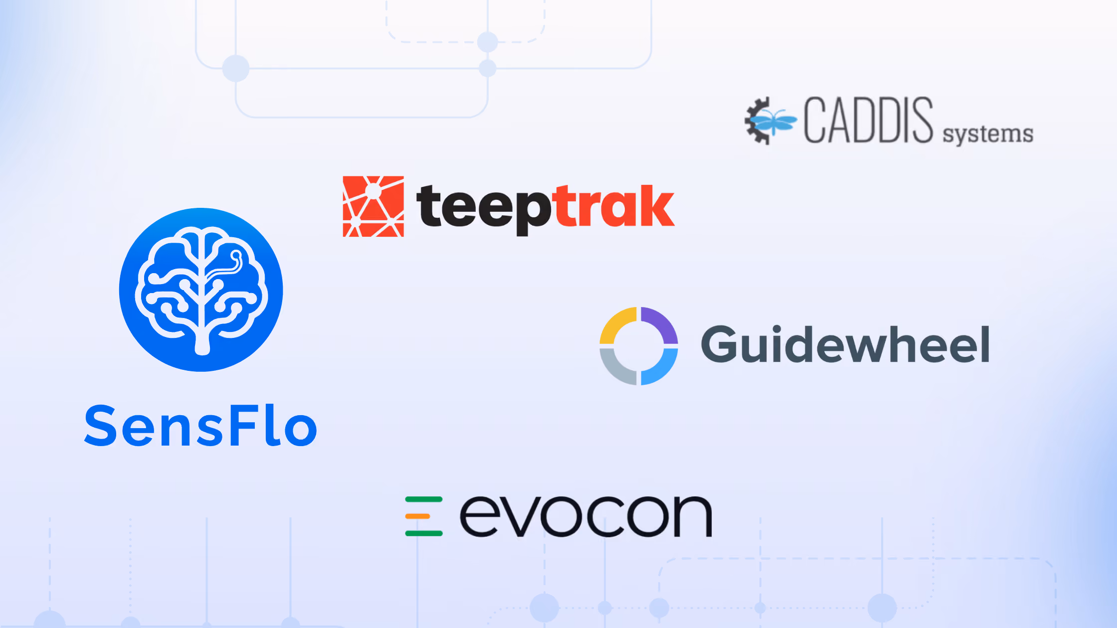 2026 IoT machine monitoring software comparison featuring SensFlo, TeepTrak, CADDIS Systems, Guidewheel, and Evocon.