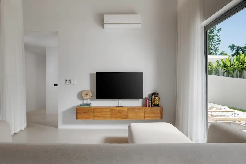 Living room with TV and sofa
