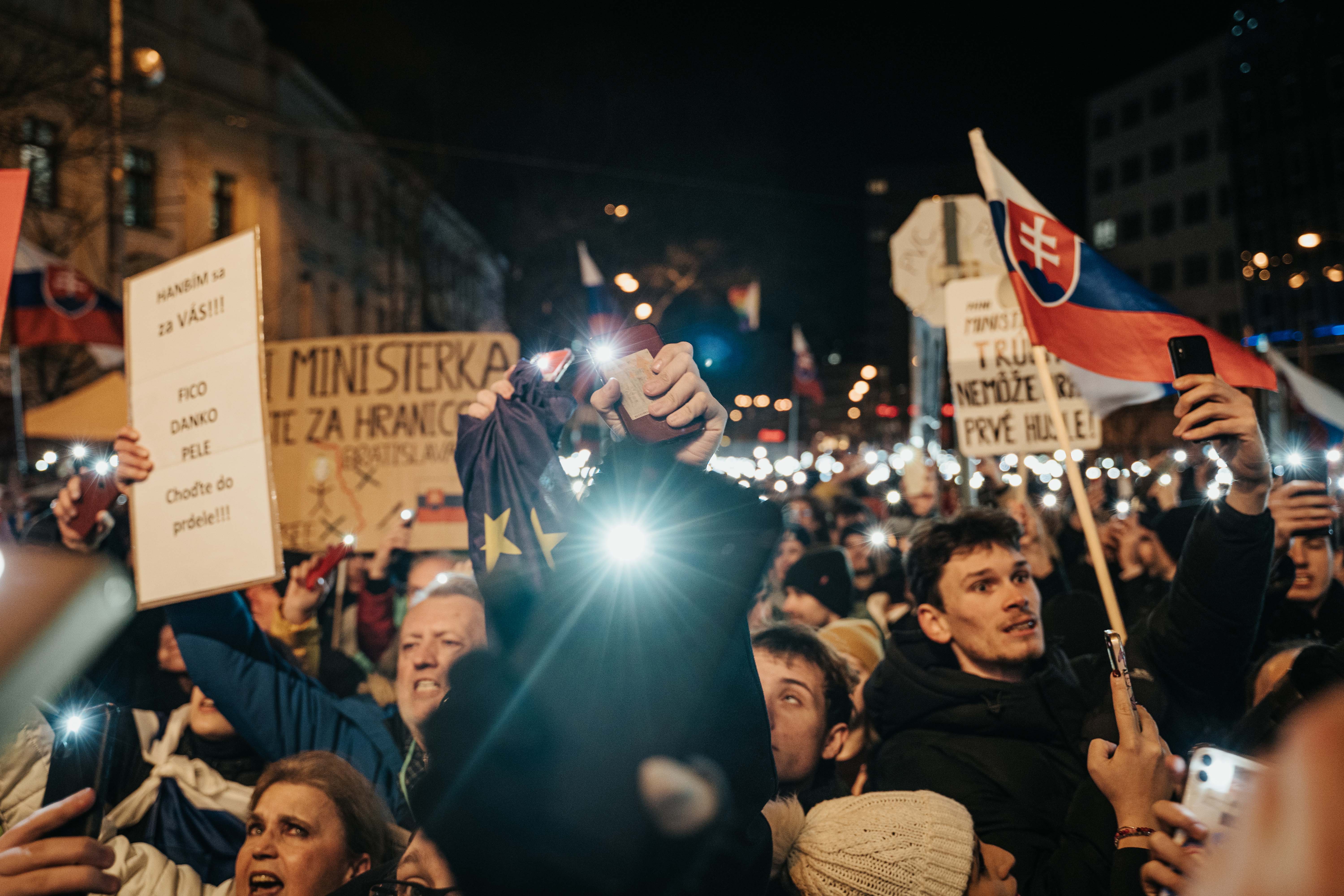 Protest proti rušeniu ÚŠP
