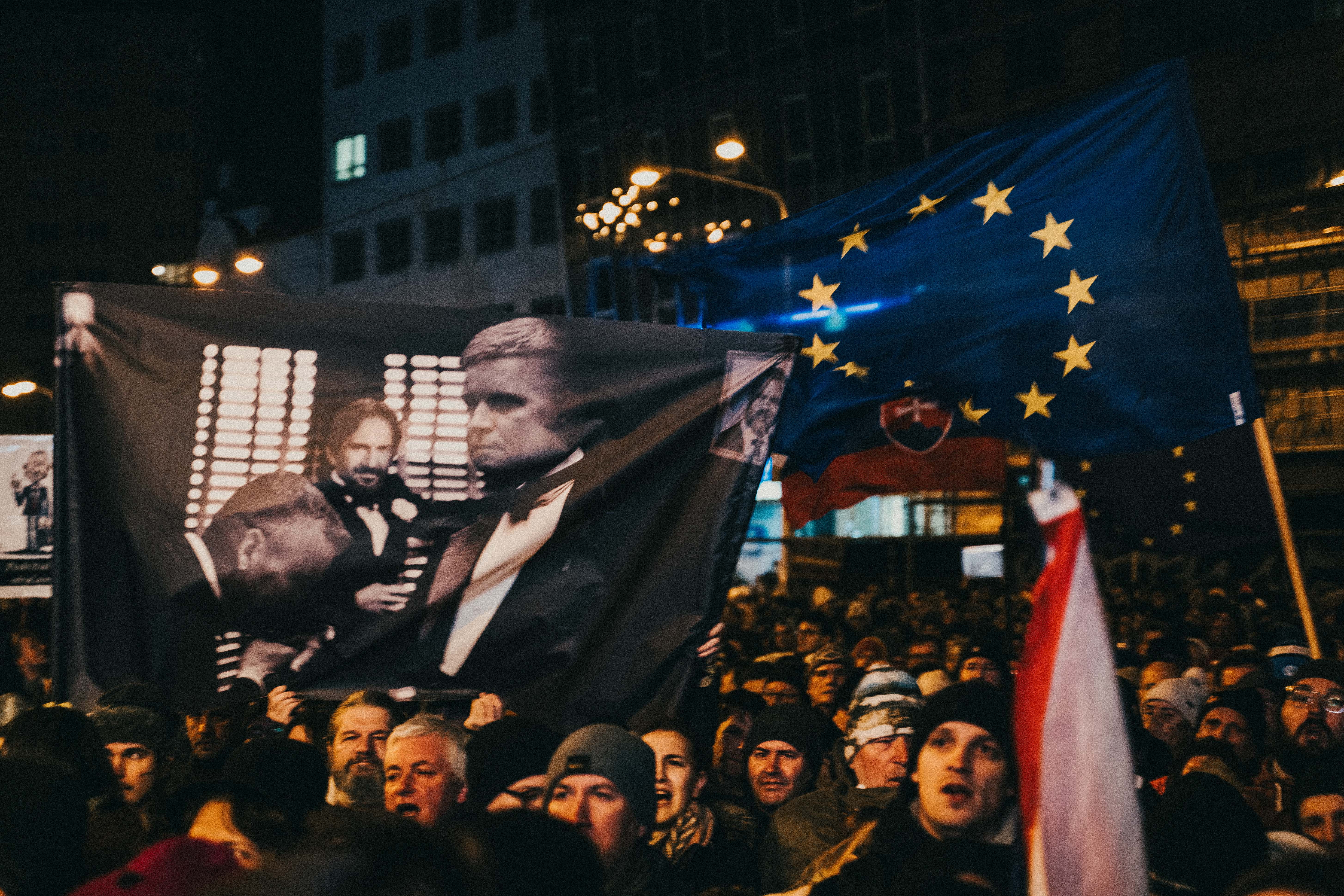 Protest proti rušeniu ÚŠP