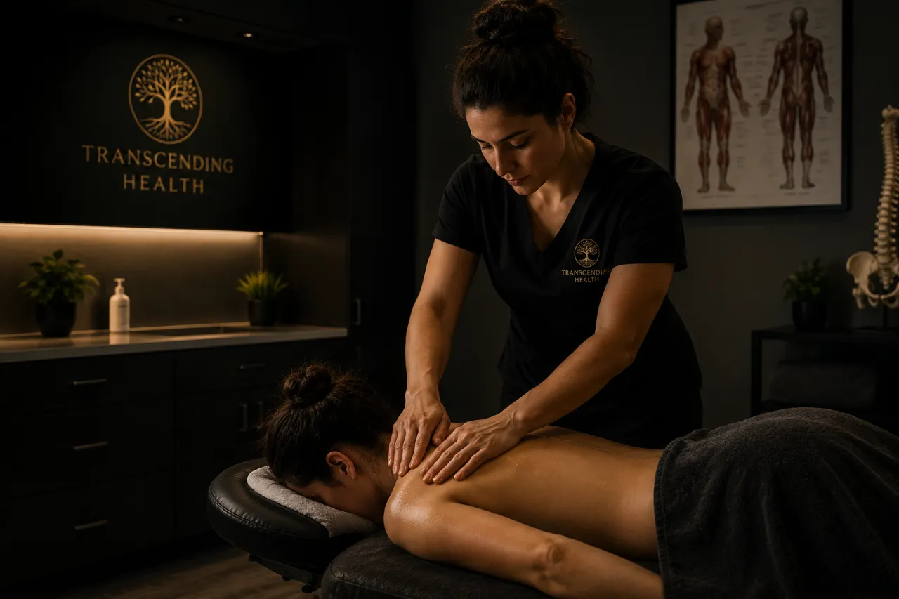 Integrative manual therapy session at Transcending Health in Charlottesville, VA