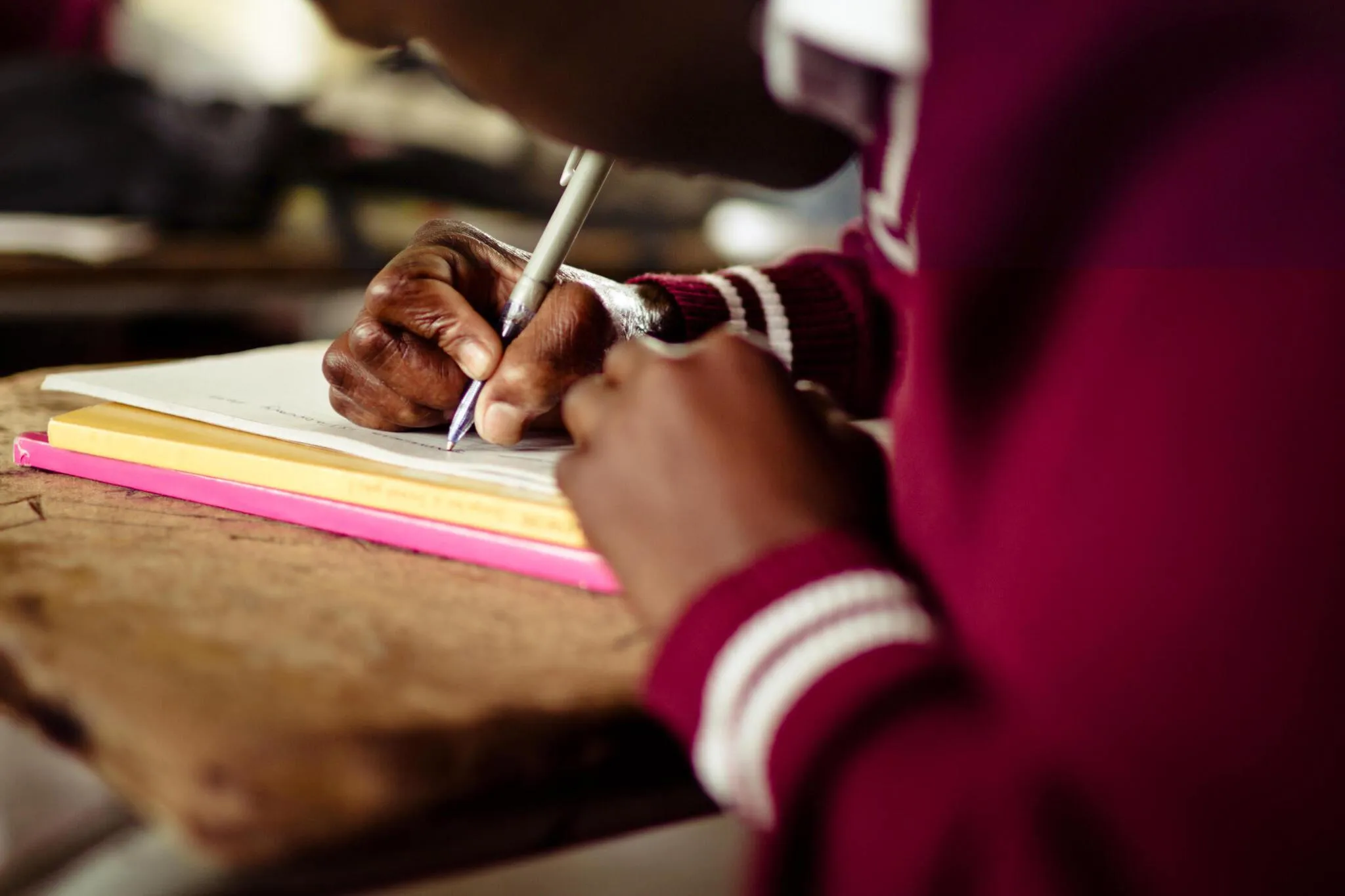 Student writing exam