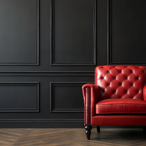 Luxury Panelling with Red Sofa