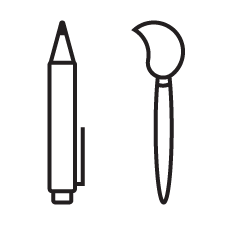 pen and paintbrush icon